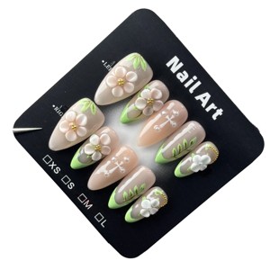 Ongles press-on faits à la main de qualité supérieure, faciles à appliquer, durables, pour un usage quotidien - Product Image 1