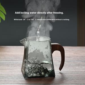 Tetera <span class=keywords><strong>de</strong></span> Vidrio <span class=keywords><strong>de</strong></span> Borosilicato Alto Ecológica Minghai Yingzhou X333 Clásica para el Hogar, Calentamiento en Estufa Eléctrica <span class=keywords><strong>de</strong></span> Cerámica, Base <span class=keywords><strong>de</strong></span> <span class=keywords><strong>Madera</strong></span> - Product Image 3