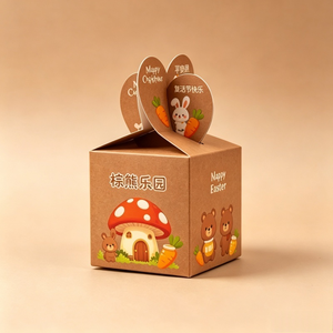 Cute Bear Unicorn <strong>Easter</strong> <strong>Gift</strong> <strong>Box</strong> Heart Top Foldable Paper <strong>Box</strong> <strong>Easter</strong> Party Candy Fruit Packaging <strong>Box</strong> - Product Image 3