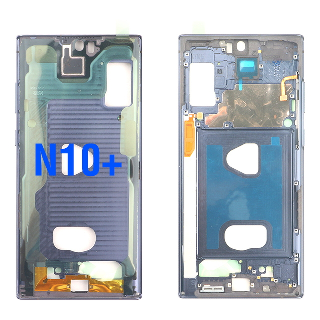 Phone Middle Frame With Side Key for Samsung Galaxy Note 10 Plus LCD Back Housing Case Mobile Replacement Tools