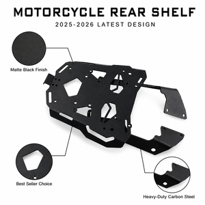 Portaequipajes Trasero para Motocicleta, de Acero al Carbono Resistente, Color Negro, para <span class=keywords><strong>Honda</strong></span> NX500 NX400 2025 2026 - Product Image 3