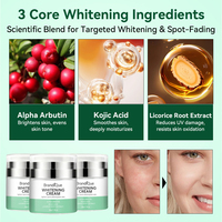 Crème Visage Blanchissante à l'Acide Kojique Hydratante en Profondeur Alpha Arbutine Éclaircit la Peau Unifie le Teint