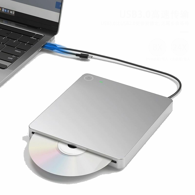 USB-C Superdrive External DVD/CD Player Reader and Burner for Apple MacBook Air/Pro/iMac/Mini/MacBook Pro/ASUS/DELL Laptops