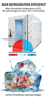 Unité de chambre froide murale tout-en-un à économie d'énergie, monobloc, avec moteur de réfrigération à condensation et échangeur de chaleur