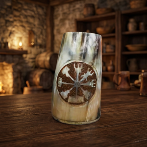 B.S. INTERNATIONAL NASDA70 Chope à bière de style américain en corne de bœuf avec couvercle en bambou - Écologique, compatible lave-vaisselle, portable, légère, pour le camping - Product Image 2