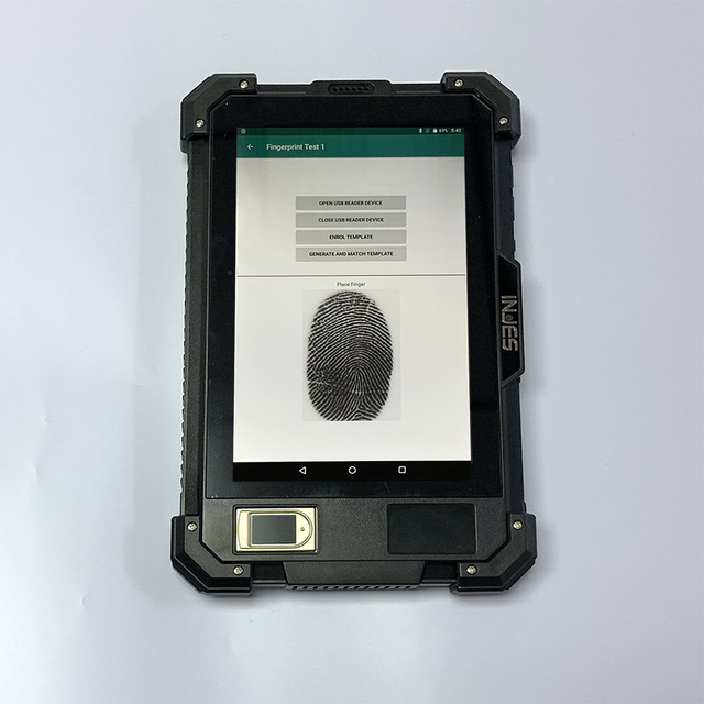 WIFI 3G 4G ID Card Send SMS Finger Recognition Reader PC 8 Inch Rugged Android Biometric Fingerprint Tablet Time Attendance