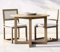 Meubles de jardin d'extérieur, chaise et table en teck résistant aux intempéries, imperméables