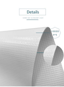 850GSM 750GSM सफेद पीवीसी तिरपाल अंधकार लौ Retardant तम्बू टीएआरपी - Product Image 3