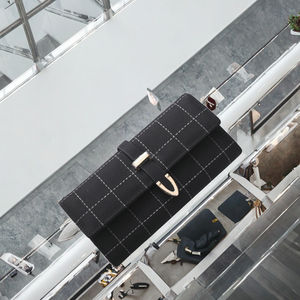 Portefeuille à fermeture éclair pour femmes, sac à main de voyage pour femmes avec doublure en polyester, portefeuille long en cuir PU, vente en gros d'usine - Product Image 3