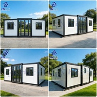 Maison conteneur préfabriquée extensible complète de 40 pieds ou 20 pieds, 1, 2, 3, 4 ou 5 chambres, maison modulaire pliable en promotion, unité d'habitation complémentaire