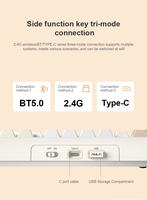 AULA F108pro Clavier mécanique rétro-éclairé RVB personnalisé Structure de tampon remplaçable à chaud à trois modes/2.4G/filaire à clé complète