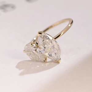 10k 14k 18k anello di fidanzamento con diamante da laboratorio in oro massiccio da uomo e donna con certificazione gigi Gia 2ct 3ct Vvs gioielli con diamanti da laboratorio personalizzati - Product Image 1
