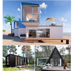 Op maat ontworpen luxe prefab resort villa hotel stalen frame container houten huis 2 slaapkamer vakantiehuis badkamer keuken - Product Image 6