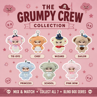 Miiloo Grumpy Crew Trendige ABS-Gesichts-Plüsch-Blindbox-Kunstfigur Niedliches Monster-Plüschtier Mystery-Serie Sammlerstück
