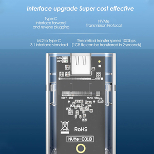 <span class=keywords><strong>M</strong></span>.2 Nvme SSD case Usb 3.1 tipo-C custodia per disco rigido ad alta velocità portatile <span class=keywords><strong>M</strong></span>.2 NVME Ssd custodia - Product Image 2