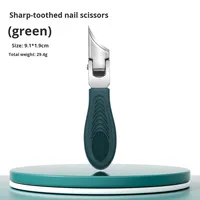 Ensemble de 3 coupe-ongles pour pédicure, surface inclinée en forme d'aigle, manche long, bouche large, anti-éclaboussures, haute précision, boîte