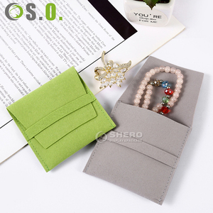 Petite enveloppe de luxe avec logo personnalisé pochette d'emballage à rabat sac à bijoux emballage cadeau en microfibre pochette à bijoux pour boucles d'oreilles anneau - Product Image 2