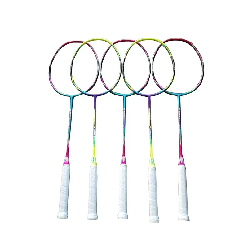 Pasokan pabrik disesuaikan raket Badminton karbon tenun 4U 84g dengan serat karbon Toray Jepang