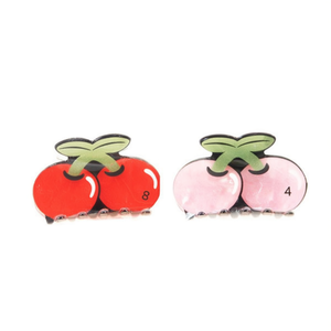 Pinza para el pelo Angelina Cherry de 8 cm, diseño de fruta en acrílico para mujeres y niñas - Product Image 3