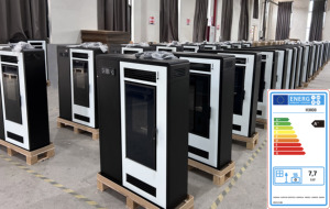 Poêle à granulés de <span class=keywords><strong>bois</strong></span> à combustion scellée, moderne, WiFi, haute efficacité, mince, KM0802E, pour 2 pièces - Product Image 5