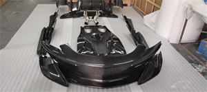 Kit Carrozzeria in Fibra di Carbonio per McLaren 540C 570S 570GT Aggiornato 600LT: Paraurti Anteriore, Alettone Posteriore, Copertura Anteriore, Minigonne Laterali, Paraurti Posteriore, Tubo di Scarico - Product Image 4