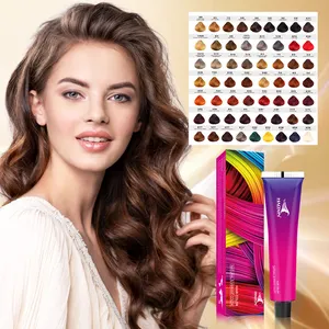 Hair Dye Natural Treatment Organic Argan Professional Salon Henna Professional Hair Color Cream Burgundy