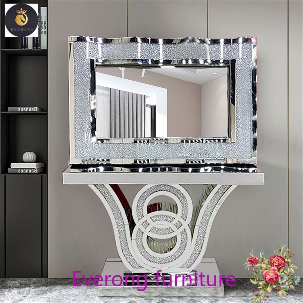 hallway table and mirror