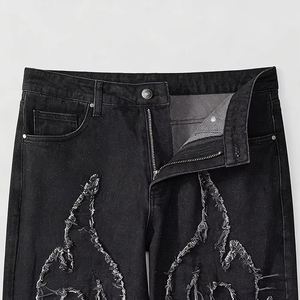 Jeans Personalizados para Hombre, Fabricación de Alta Calidad, Jeans Rotos al por Mayor, Jeans de Tallas Grandes para Hombre, Estilo Hip Hop Recto - Product Image 3