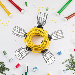 50/100ft Sjtw Yellow 125v Temporäre Beleuchtung Außen beleuchtung Lichterkette - Product Image 5