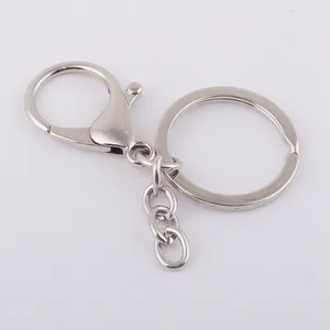 מתכת לובסטר אבזם עם שטוח מפתח טבעת keychain עבור מתנות אביזרי מפתח שרשרת