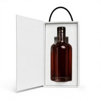 Boîte cadeau personnalisée pour bouteille de vin, boîte rigide magnétique pour whisky avec insert en mousse, poignée en corde, emballage de luxe pour spiritueux, vente en gros