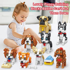 บล็อกพลาสติกประกอบเองแบบกำหนดเองสำหรับสัตว์เลี้ยง ชุดสุนัข ลูกสุนัขเมที ของเล่นเด็ก โมเดลโชว์ ขายส่ง ตัวเลือกของขวัญ - Product Image 6