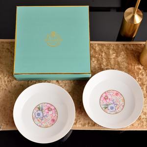 Assiette à soupe jetable en porcelaine osseuse couleur crème avec couvercle, environ 7,5 pouces de diamètre, pour usage domestique, vente en gros - Product Image 2