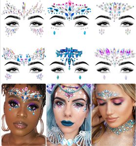 Music Festival Face Jewels Rhinestone Rave Gems Sticker para Smiley Tattoo Stickers para Raves y eventos - Product Image 6