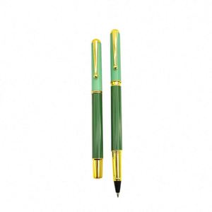 Custom High-Grade Green Metal Rollerball <b>Pen</b> with <b>Multi</b>-<b>Colored</b>/Black Ink 1.0mm Tip Custom Logo for Corporate Gifts Signatures - Product Image 3