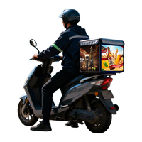 Boîte à emporter LED, boîte à emporter, affichage dynamique, écran mobile intelligent, innovant, portable, publicité, sacs de livraison de nourriture LED, écran d'affichage