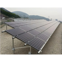 Kit d'installation en aluminium pour système de montage solaire à toit plat comprenant un support photovoltaïque et un support