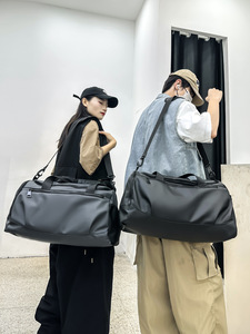 Lightweight Oxford Fabric Travel <b>Bag</b> Individual Shoe Storage Letter Pattern Fashion Daily Gym Duffle for Outdoor Zipper Closure - Product Image 4