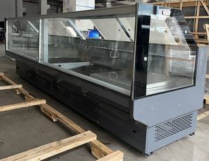 Réfrigérateur d'angle pour épicerie fine de supermarché Comptoir de service pour viande et poisson frais Mode refroidissement par air Vitrine de <span class=keywords><strong>boucherie</strong></span> Refroidisseur - Product Image 2