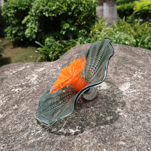 Flores de vidrio de arte soplado hechas a mano DIY para decoración de paredes - Product Image 3