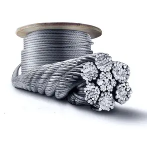 Cuerda de alambre de acero de estructura 6*12 + 7FC para minería de carbón