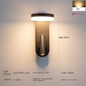 Lámpara de Pared Moderna y Sencilla de Hierro con Foco LED Regulable, Pantalla Blanca, Iluminación para Sala de Estar - Product Image 5