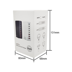 240W USB-C 8 ports PD GaN <span class=keywords><strong>Chargeur</strong></span> PD3.0 QC3.0 Charge rapide pour MacBook Pro/<span class=keywords><strong>Air</strong></span> <span class=keywords><strong>iPad</strong></span> iPhone 15 14 13 Pro Max - Product Image 6