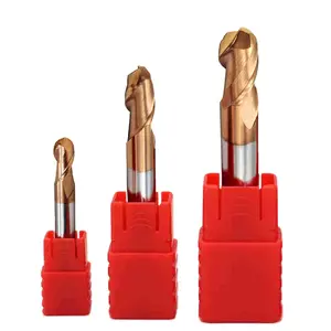 Bkea tungsten carbide Bóng Mũi 2 Flutes End Mill Cutter hrc55 tisin lớp phủ CNC Router bit nhà sản xuất chuyên nghiệp giá tốt