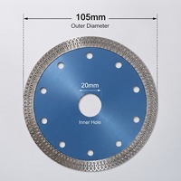 Disque de coupe diamanté à maille fine ondulée pour la vente en gros, lame de scie diamantée à bord lisse pour le travail des carreaux de céramique, de porcelaine et de carreaux émaillés