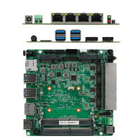 Zeroone Industrial Celeron J4125 DDR4 pris en charge 1X Msata 4Lan SIM Routeur pare-feu sans ventilateur X86 Carte mère de bureau Double Neuf