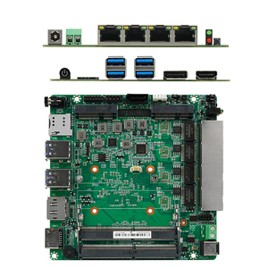 Zeroone Industrial Celeron J4125 placa base <span class=keywords><strong>DDR4</strong></span> compatible con 1X Msata 4Lan Sim Fanless X86 Firewall Router Board escritorio Doble - Product Image 2