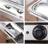 LIYUNDA – Ensemble de buffet électrique moderne de luxe, chauffe-plats 6L/9L en acier inoxydable pour la restauration