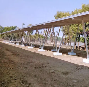 Installation facile 9kw Vente chaude allemande d'abri d'auto solaire Fourniture d'<span class=keywords><strong>usine</strong></span> Prix <span class=keywords><strong>direct</strong></span> d'abri d'auto de charge en aluminium Support de montage solaire photovoltaïque - Product Image 5