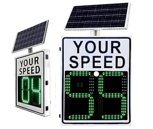 Détecteur de vitesse radar solaire avec signalisation LED, <span class=keywords><strong>film</strong></span> réfléchissant de troisième qualité, signalisation d'avertissement de sécurité routière personnalisée - Product Image 1
